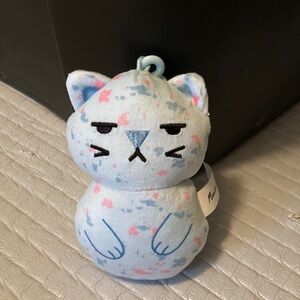Blue and Pink Cat Plush Toy keychain Moriah Elizabeth